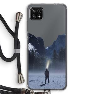 CaseCompany Wanderlust: Samsung Galaxy A22 5G Transparant Hoesje met koord