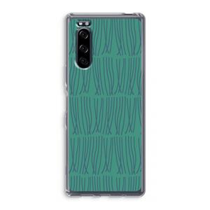 CaseCompany Swirls: Sony Xperia 5 Transparant Hoesje