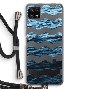 CaseCompany Oceaan: Samsung Galaxy A22 5G Transparant Hoesje met koord