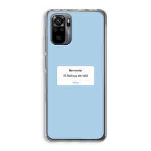 CaseCompany Reminder: Xiaomi Redmi Note 10 Pro Transparant Hoesje
