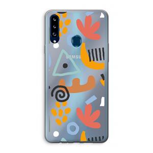 CaseCompany Abstract: Samsung Galaxy A20s Transparant Hoesje