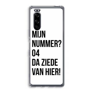 CaseCompany Da ziede van hier: Sony Xperia 5 Transparant Hoesje