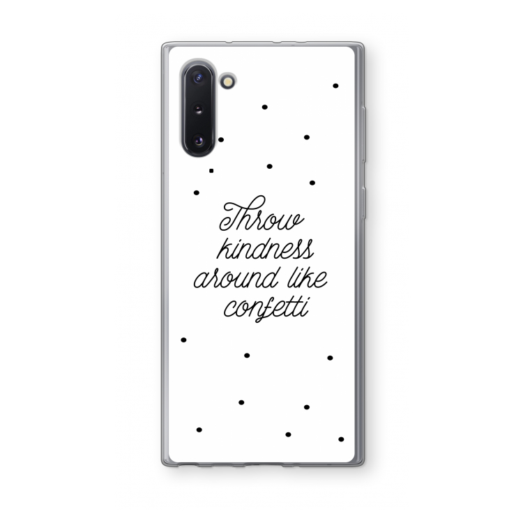 CaseCompany Confetti: Samsung Galaxy Note 10 Transparant Hoesje