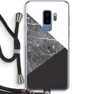CaseCompany Combinatie marmer: Samsung Galaxy S9 Plus Transparant Hoesje met koord