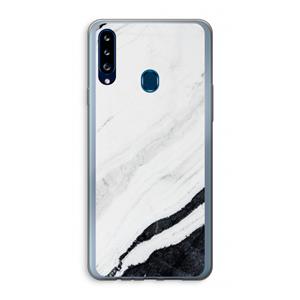 CaseCompany Elegante marmer: Samsung Galaxy A20s Transparant Hoesje
