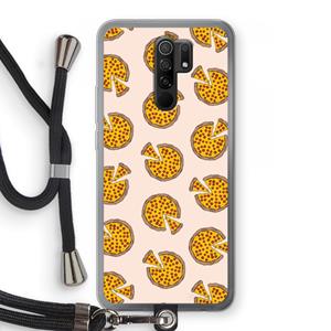 CaseCompany You Had Me At Pizza: Xiaomi Redmi 9 Transparant Hoesje met koord