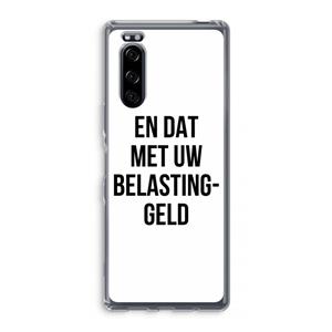 CaseCompany Belastinggeld: Sony Xperia 5 Transparant Hoesje