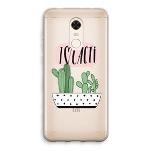 CaseCompany I love cacti: Xiaomi Redmi 5 Transparant Hoesje