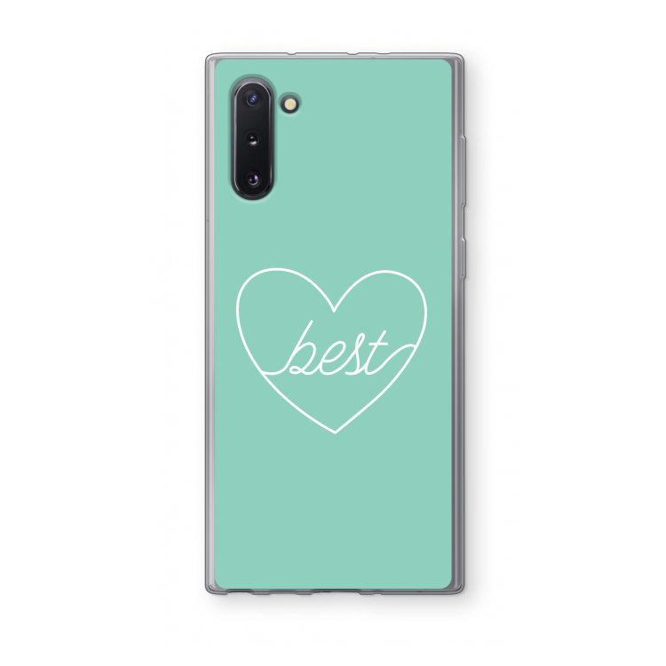 CaseCompany Best heart pastel: Samsung Galaxy Note 10 Transparant Hoesje