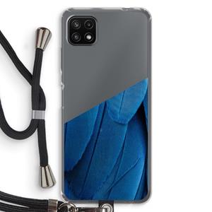 CaseCompany Pauw: Samsung Galaxy A22 5G Transparant Hoesje met koord