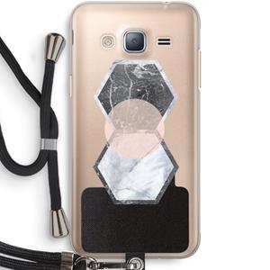 CaseCompany Creatieve toets: Samsung Galaxy J3 (2016) Transparant Hoesje met koord