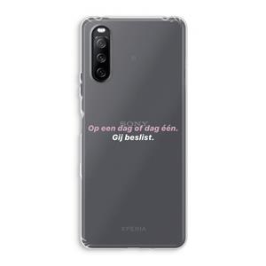 CaseCompany gij beslist: Sony Xperia 10 III Transparant Hoesje