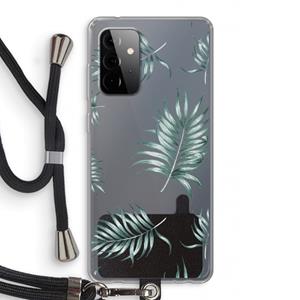 CaseCompany Simple leaves: Samsung Galaxy A72 5G Transparant Hoesje met koord