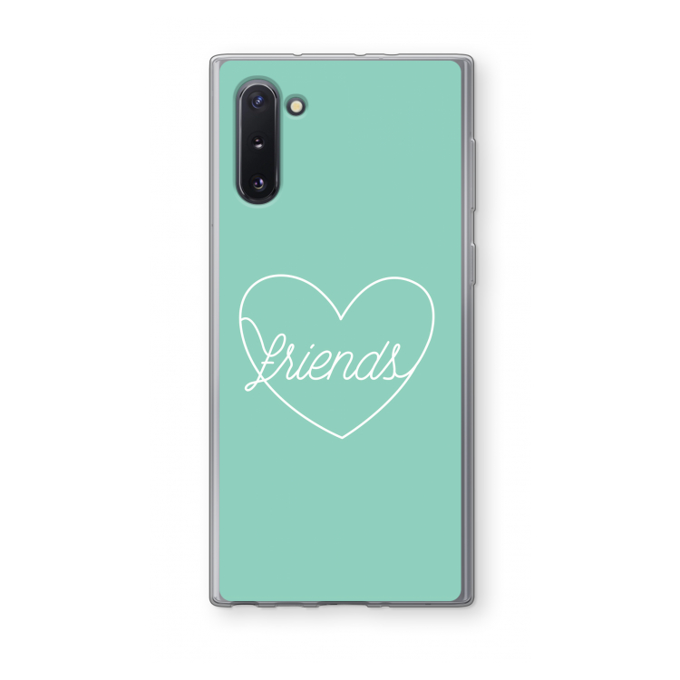 CaseCompany Friends heart pastel: Samsung Galaxy Note 10 Transparant Hoesje