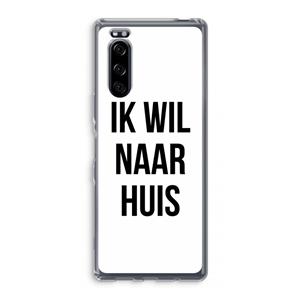 CaseCompany Ik wil naar huis: Sony Xperia 5 Transparant Hoesje