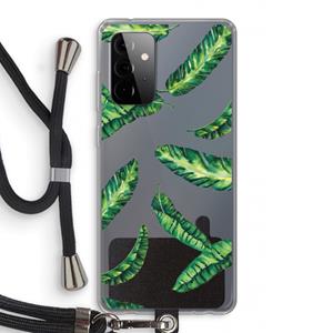 CaseCompany Lange bladeren: Samsung Galaxy A72 5G Transparant Hoesje met koord