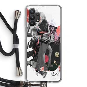CaseCompany Dissimulation du réel: Samsung Galaxy A32 5G Transparant Hoesje met koord