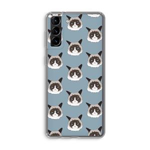 CaseCompany It's a Purrr Case: Samsung Galaxy S21 Plus Transparant Hoesje