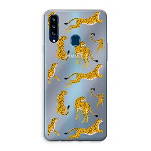 CaseCompany Luipaard: Samsung Galaxy A20s Transparant Hoesje