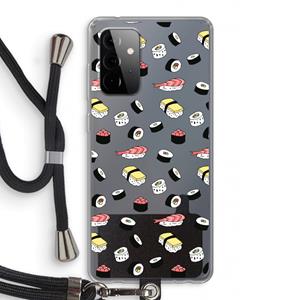 CaseCompany Sushi time: Samsung Galaxy A72 5G Transparant Hoesje met koord