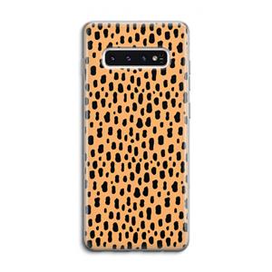 CaseCompany Panter: Samsung Galaxy S10 4G Transparant Hoesje