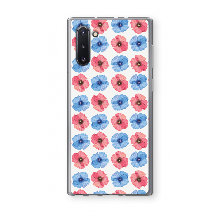 CaseCompany Klaproosjes: Samsung Galaxy Note 10 Transparant Hoesje