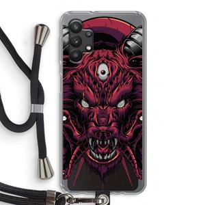 CaseCompany Hell Hound and Serpents: Samsung Galaxy A32 5G Transparant Hoesje met koord