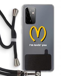 CaseCompany I'm lovin' you: Samsung Galaxy A72 5G Transparant Hoesje met koord