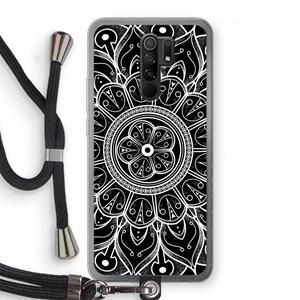 CaseCompany Roses Are Red: Xiaomi Redmi 9 Transparant Hoesje met koord
