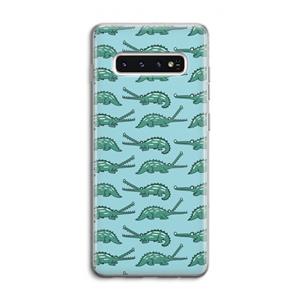 CaseCompany Kroko: Samsung Galaxy S10 4G Transparant Hoesje