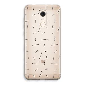 CaseCompany Hipster stripes: Xiaomi Redmi 5 Transparant Hoesje