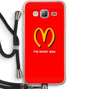 CaseCompany I'm lovin' you: Samsung Galaxy J3 (2016) Transparant Hoesje met koord