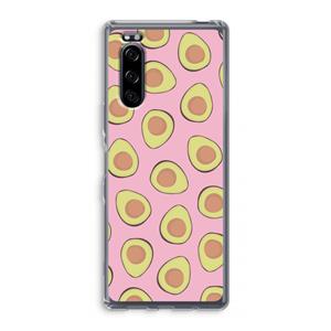 CaseCompany Dancing avocados: Sony Xperia 5 Transparant Hoesje