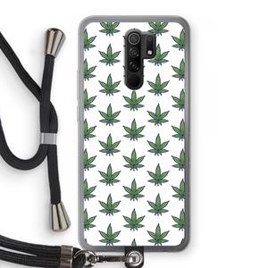 CaseCompany Weed: Xiaomi Redmi 9 Transparant Hoesje met koord