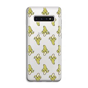 CaseCompany Bananas: Samsung Galaxy S10 4G Transparant Hoesje