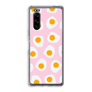 CaseCompany Dancing eggs: Sony Xperia 5 Transparant Hoesje