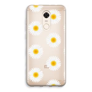 CaseCompany Margrietjes: Xiaomi Redmi 5 Transparant Hoesje