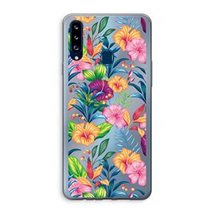 CaseCompany Tropisch 2: Samsung Galaxy A20s Transparant Hoesje