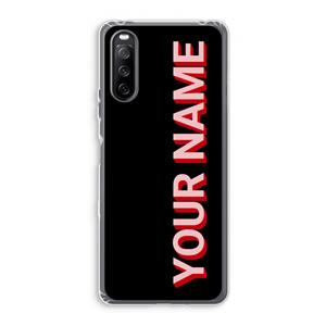 CaseCompany Namecase: Sony Xperia 10 III Transparant Hoesje