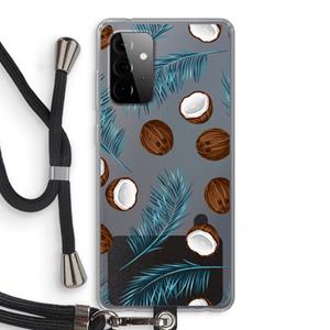 CaseCompany Kokosnoot roze: Samsung Galaxy A72 5G Transparant Hoesje met koord