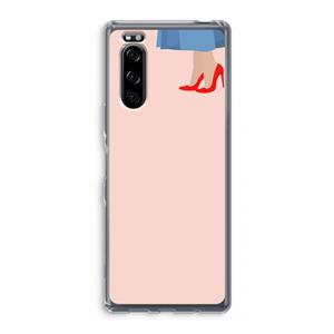 CaseCompany High heels: Sony Xperia 5 Transparant Hoesje