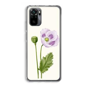 CaseCompany Purple poppy: Xiaomi Redmi Note 10 Pro Transparant Hoesje