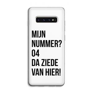 CaseCompany Da ziede van hier: Samsung Galaxy S10 4G Transparant Hoesje