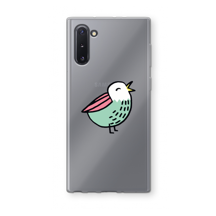 CaseCompany Birdy: Samsung Galaxy Note 10 Transparant Hoesje