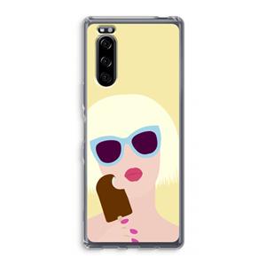 CaseCompany Ice cream: Sony Xperia 5 Transparant Hoesje