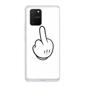 CaseCompany Middle finger white: Samsung Galaxy S10 Lite Transparant Hoesje