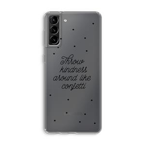 CaseCompany Confetti: Samsung Galaxy S21 Plus Transparant Hoesje