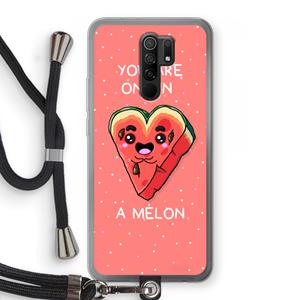 CaseCompany One In A Melon: Xiaomi Redmi 9 Transparant Hoesje met koord