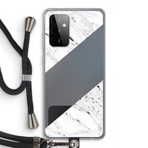 CaseCompany Biggest stripe: Samsung Galaxy A72 5G Transparant Hoesje met koord