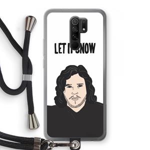 CaseCompany Let It Snow: Xiaomi Redmi 9 Transparant Hoesje met koord